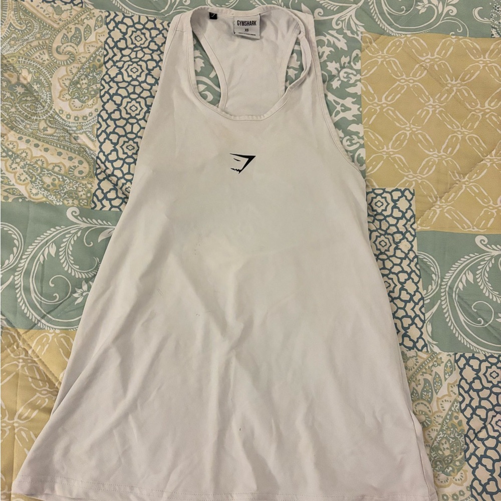 White Gymshark Cut-out Racer Back Top, size XS